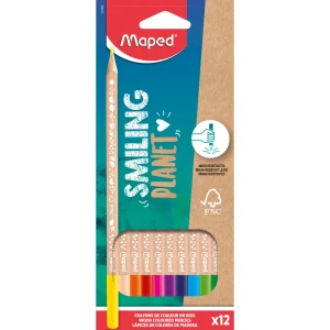 Matite colorate Maped Smiling Planet 12/1 kar