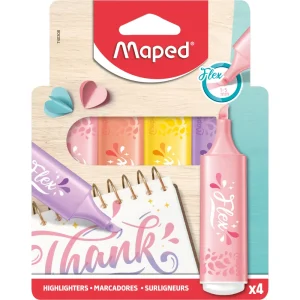 Marcatore fluorescente Maped flex pastel 4/1