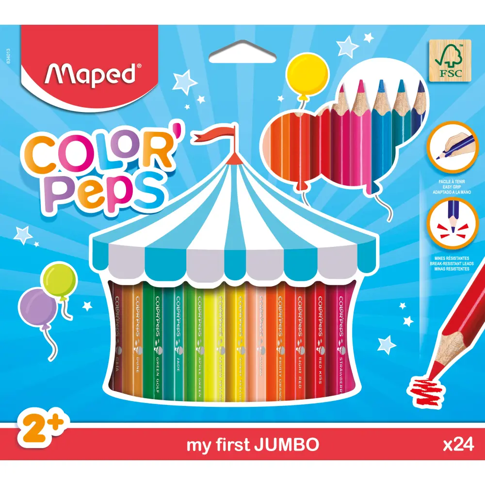Matite colorate a tre anelli Maped Color'peps Maxi 570984
