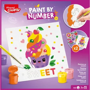Creative set Maped coloured pencils by Number Sweet