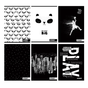 Quaderno Street Black&white A4 5M 54L