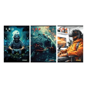 Quaderno Street Gaming A4 a line con bordo