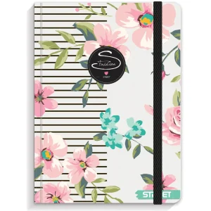 Notebook with elastic band Flowers A6 1R 96L