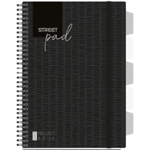 Quaderno rilegato SP S.pad nero A4 1R 100L PR