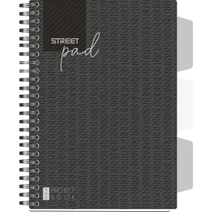 Exercise book Spiral S.pad black A5 1R 100L PR