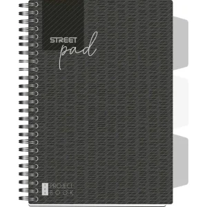 Quaderno Spirale S.pad nero A5 5M 100L PR