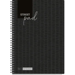 Exercise book Spiral S.pad black A4 1R 100L
