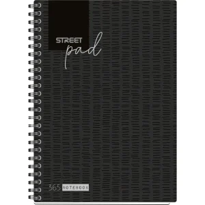 Exercise book Spiral S.pad black A5 1R 100L