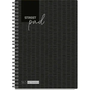Quaderno Spirale S.pad nero A5 5M 100L