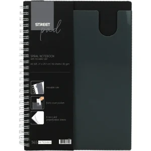 Quaderno Spirale S.pad office black A5 1R