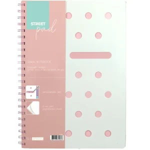 Quaderno Spirale S.pad rosa pastello A5 1R