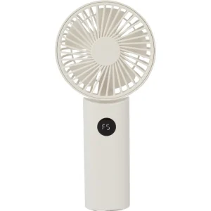 Battery operated hand fan blow white