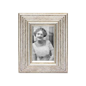 Cornice portafoto in legno color argento 9×15 cm