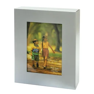 Cornice portafoto in metallo argento 10×15 cm
