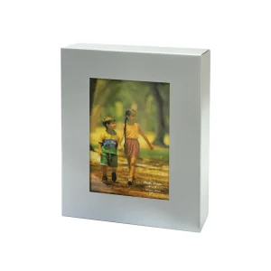 Cornice portafoto in metallo argento 13×18 cm