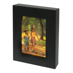 Cornice portafoto in metallo nero 13×18 cm
