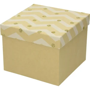 Gift box CREATIVE natur 22x22x16cm