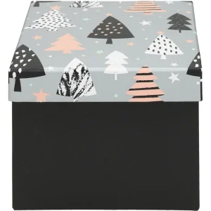 Gift box xmas tree, 22x22x16 cm