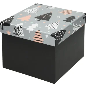 Gift box xmas tree, 16x16x13 cm