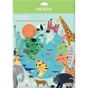 Poster with stickers World