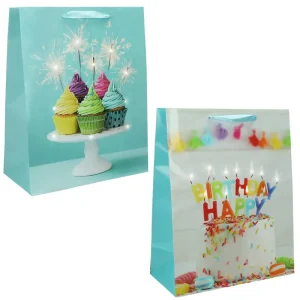 Busta regalo L compleanno con luce LED