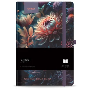 Notebook with elastic band Flowers Blossom A5 96L