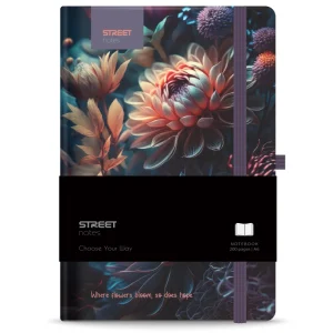 Notebook with elastic band Flowers Blossom A6 96L