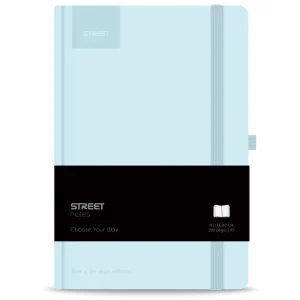 Notebook with pastel blue elastic band A5 96L