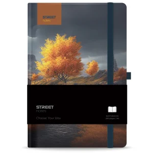 Notebook with elastic band Trees Serenity A6 96L