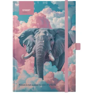 Notebook with elastic band animals ELEPHANT.B5 96L
