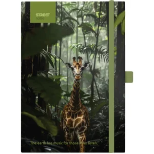 Notebook with elastic band animals Giraffe B5 96L