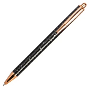 Ballpoint pen Glitter black+ Case