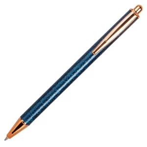 Ballpoint pen Glitter blue+ case