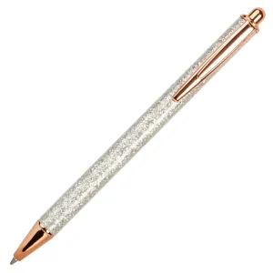 Ballpoint pen Glitter Silver+ case
