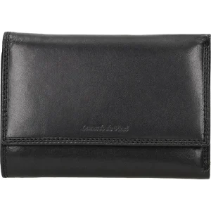 Portafoglio in pelle Leonardo da donna nero 78568