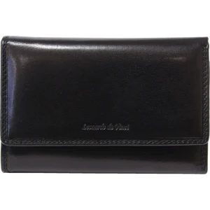 Portafoglio in pelle Leonardo da donna nero 78569