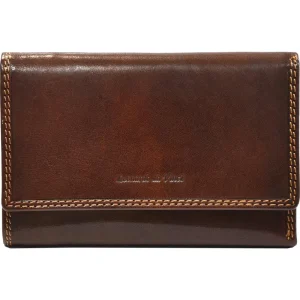 Portafoglio in pelle da donna marrone 78646