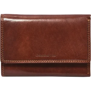 Portafoglio in pelle da donna marrone 78647
