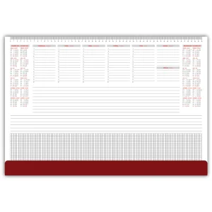 Calendario con tappetino PVC e patella rosso 2027