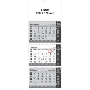 Calendario a spirale triennale bianco 2027