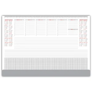 Tappetino calendario PVC a spirale grigio 2027