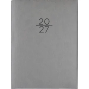 Weekly planner with dates grey 2027