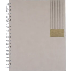 Leather diary beige spiral