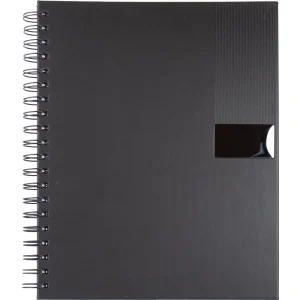 Leather diary black spiral