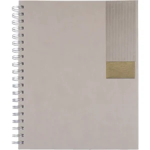 Leather diary beige spiral A5