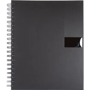 Leather diary black spiral A5