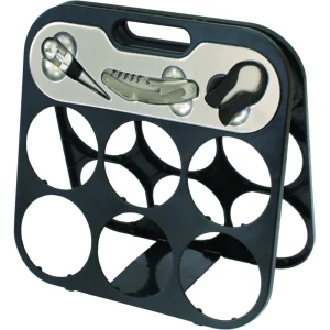 3-piece wine set with folding stand