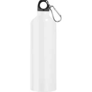Borraccia aluminio Hook L 750ML bianca con moschettone