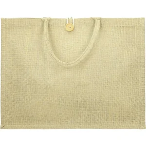 Jute bag Habra with button