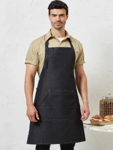 Jeans stitch denim bib apron Premier PR126